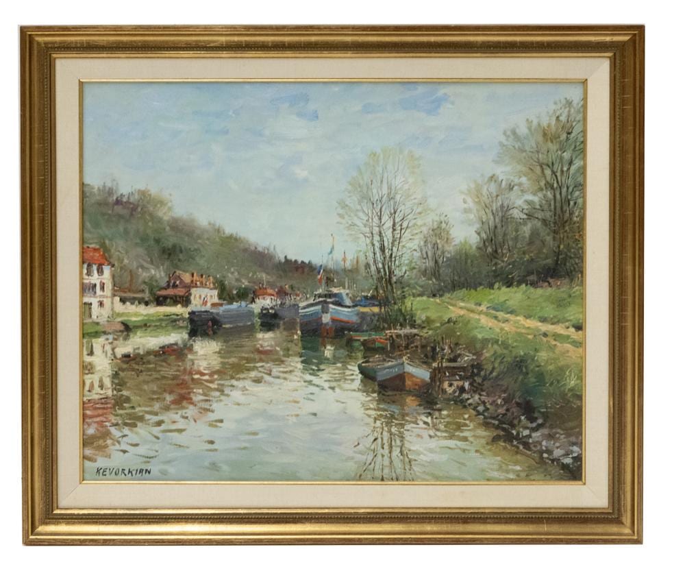 jean kevorkian la loing a moret oil on canvas · Dallas Auction Gallery · 2025-01-14 Jean Kevorkian comparable auction result: jean kevorkian la loing a moret oil on canvas