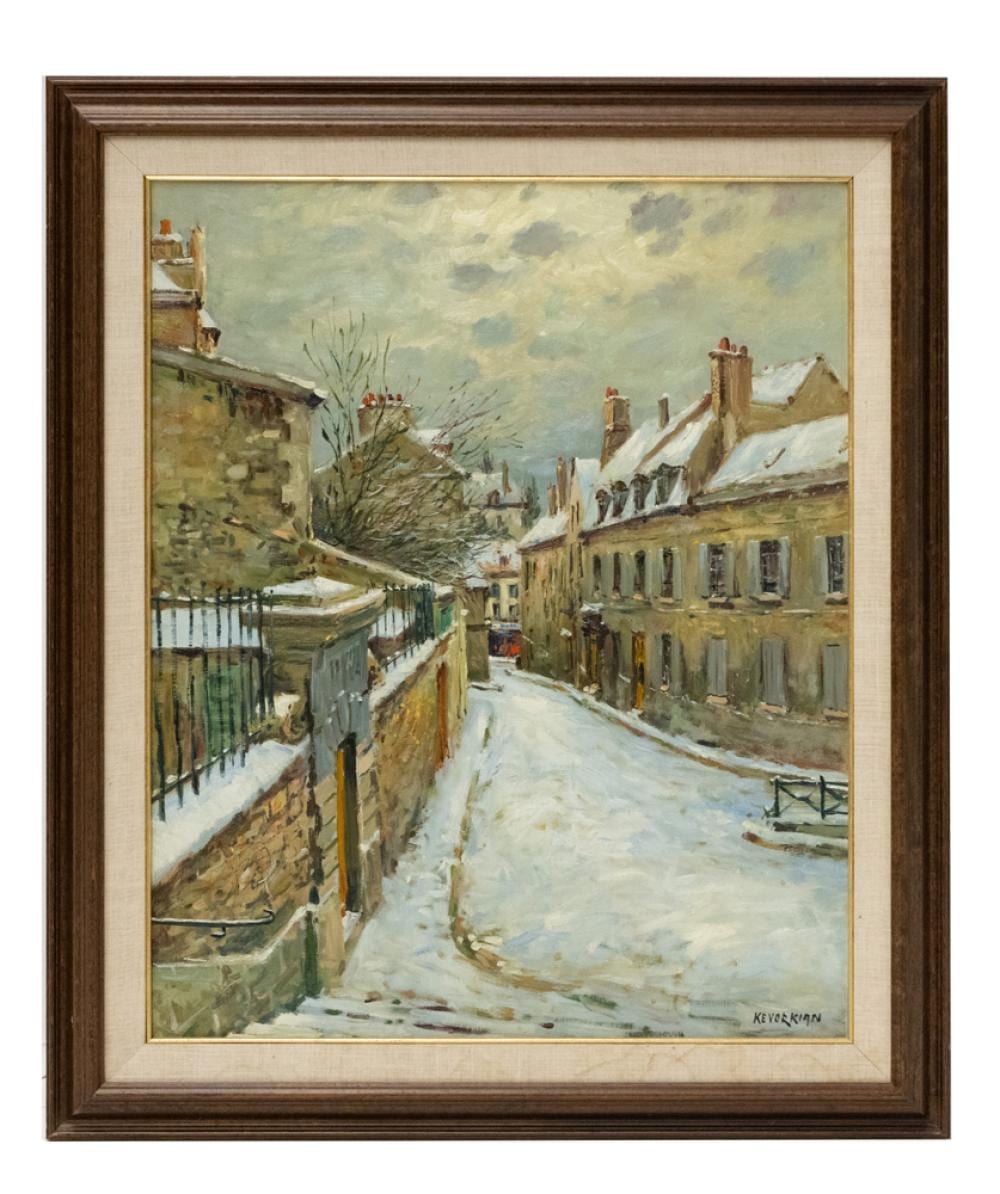 jean kevorkian rue enneige a portoise oil on canvas · Dallas Auction Gallery · 2025-01-14 Jean Kevorkian comparable auction result: jean kevorkian rue enneige a portoise oil on canvas