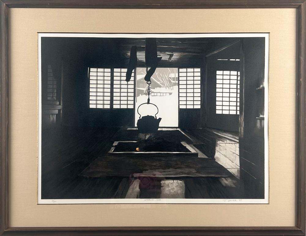 Ted Colyer comparable auction result: ted colyer canada 1947 interior hida lithograph 16 5 x 22 sight framed 23 5 x 29