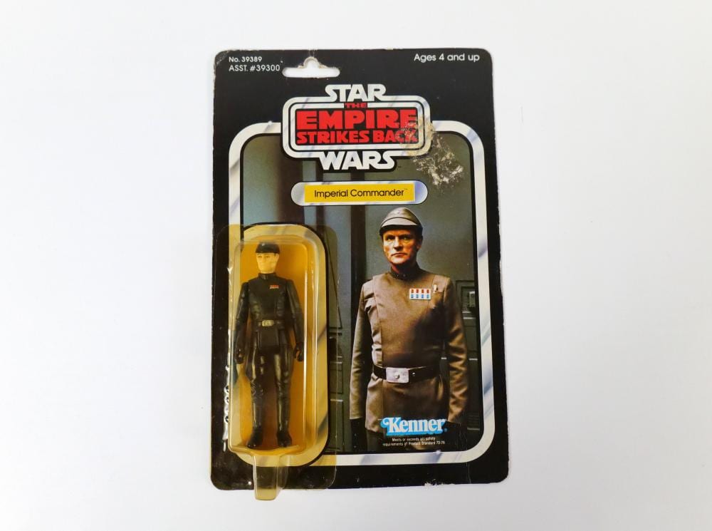 Star Wars “The Empire Strikes Back” Imperial Commander action figure package with two figure images inside blister card.