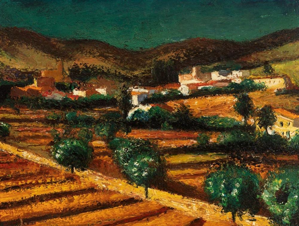 miquel vill i bassols barcelona 1901 1988 landscape of masnou oil on board signed and located on the back · Setdart Auction House · 2025-01-15 Miquel Villà i Bassols comparable auction result: miquel vill i bassols barcelona 1901 1988 landscape of masnou oil on board signed and located on the back