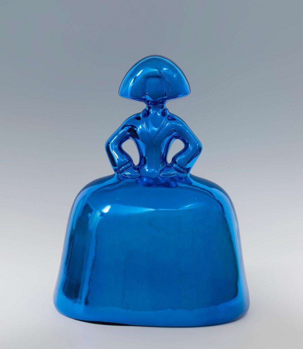 Antonio Azzato comparable auction result: antonio azzato venezuela 1973 menina blue chrome series mixed media on plaster attached certificate of authenticity issued by the artist signed