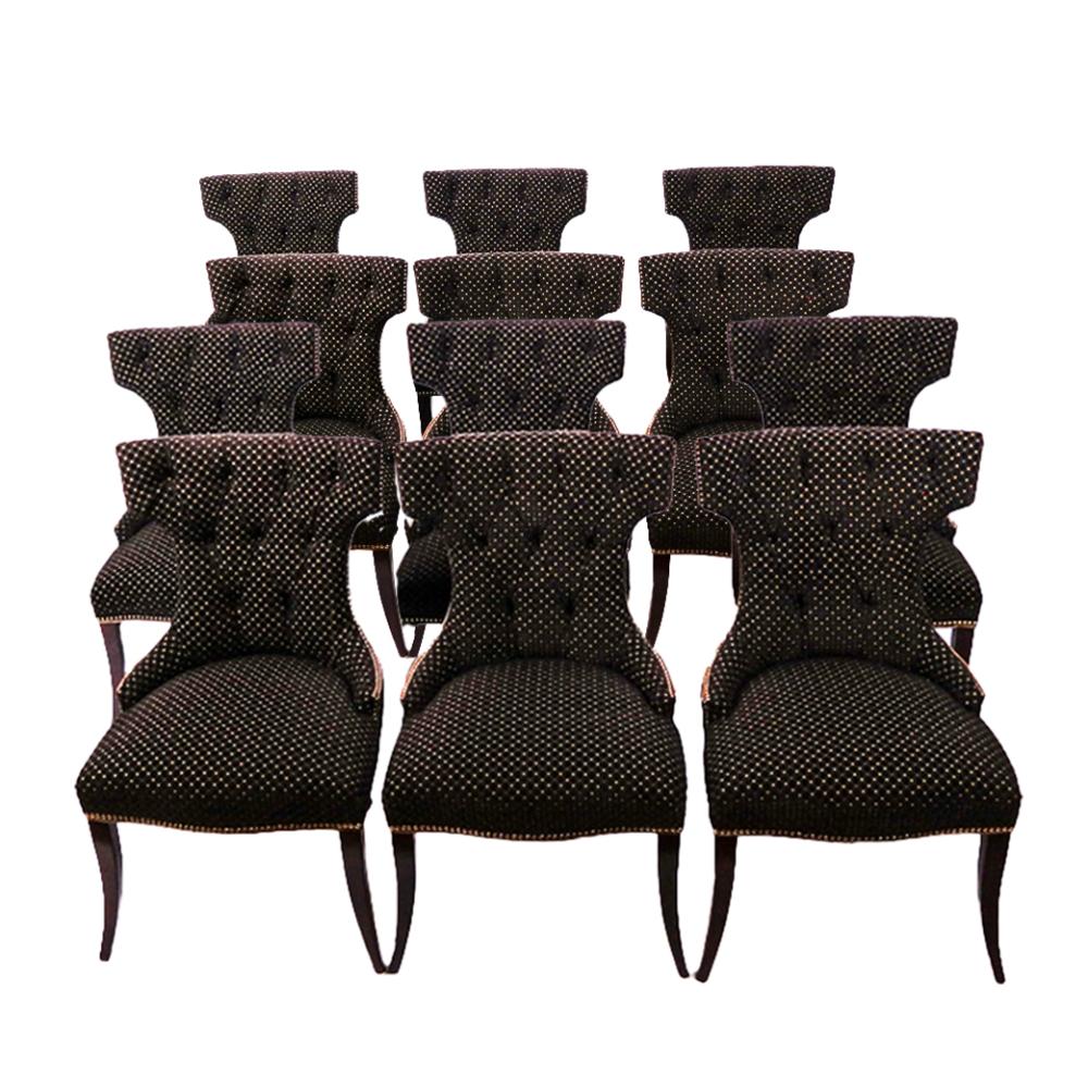Set of 12 Classical-Style Dining Chairs sold by Roland Auctions NY, lot 416 — auction record photograph
