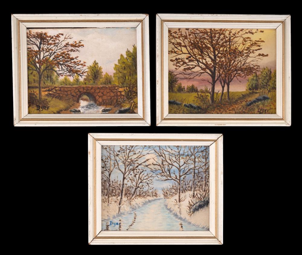Marion Dyer comparable auction result: marion dyer am 1861 1941 small oil landscapes