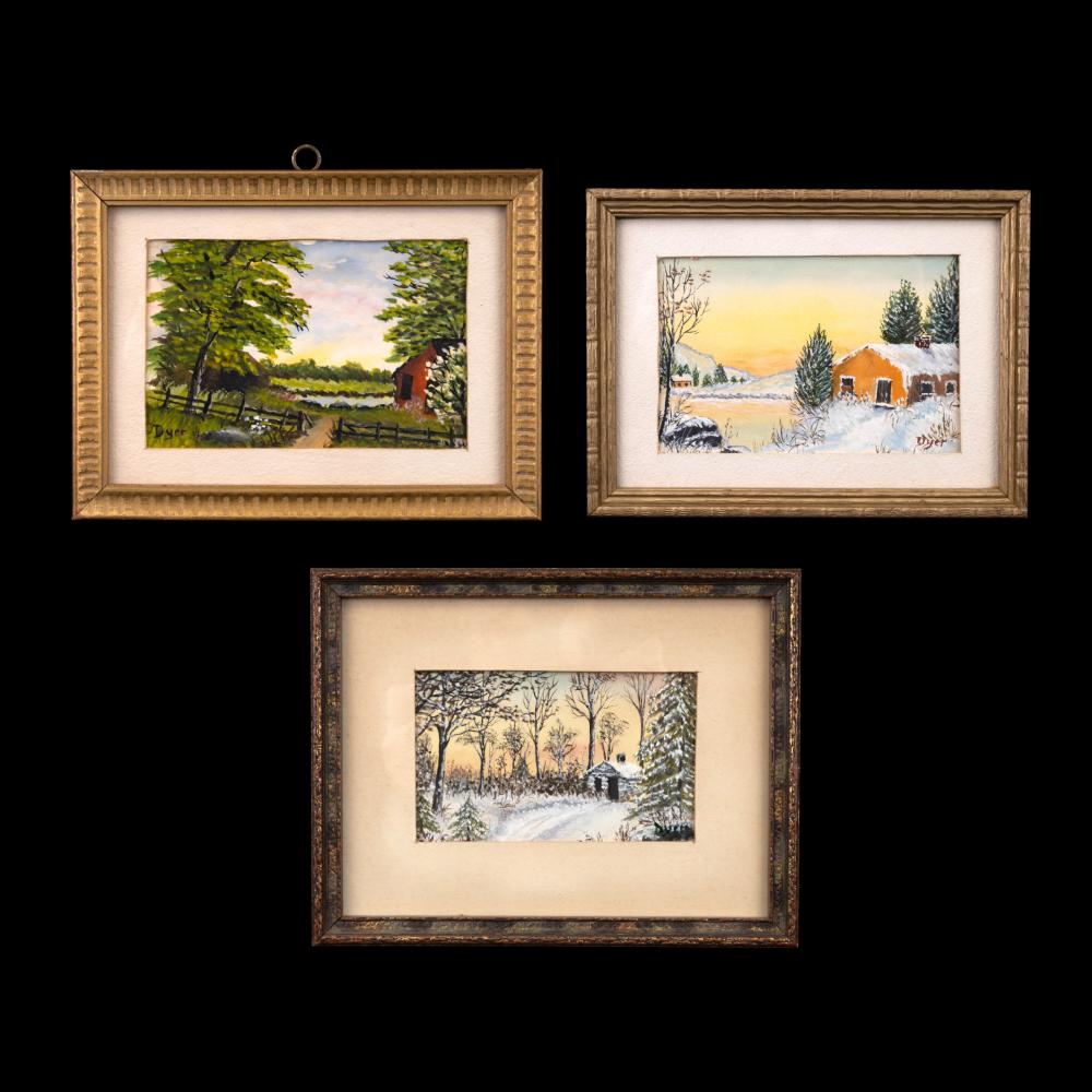 Marion Dyer comparable auction result: marion dyer am 1861 1941 cottage watercolors