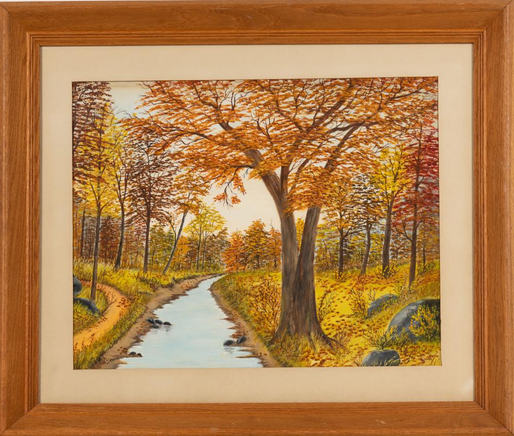 Marion Dyer comparable auction result: marion dyer am 1861 1941 landscape watercolor