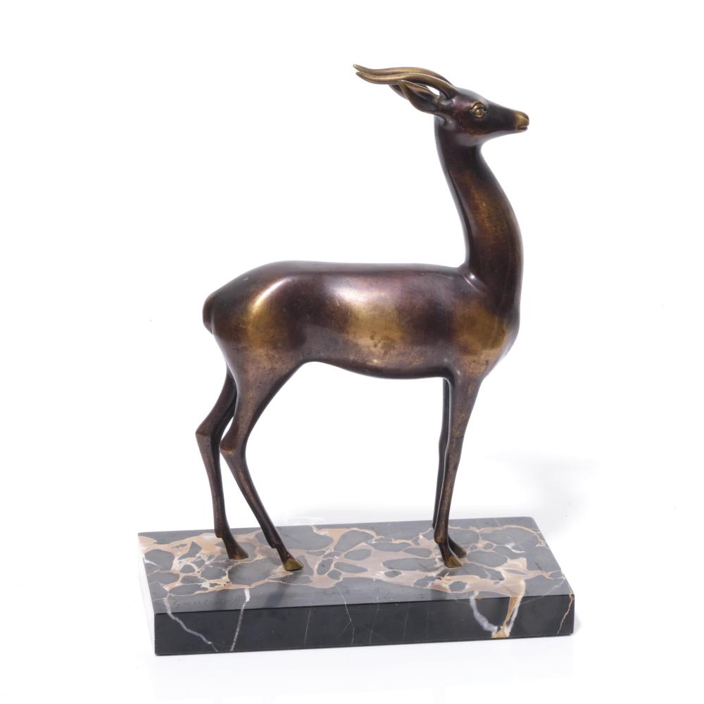 ghanu gantcheff bronze sculpture of a gazelle circa 1925 · Collective Hudson, LLC · 2025-01-19 Ganu Gantcheff comparable auction result: ghanu gantcheff bronze sculpture of a gazelle circa 1925