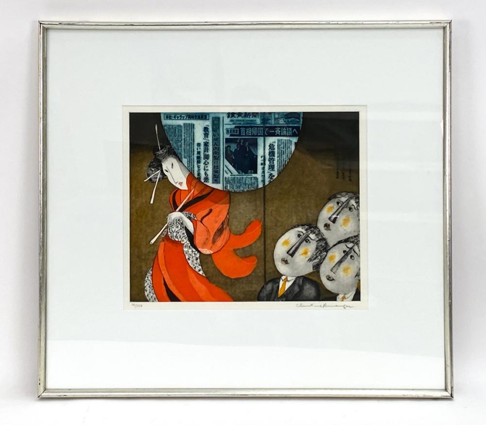 Christina  Amarger comparable auction result: christine amarger french b 1935 etching