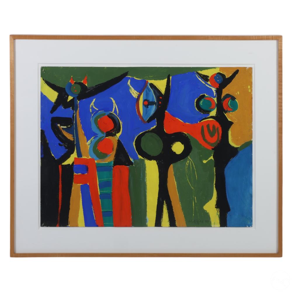 Emerson S. Woelffer comparable auction result: emerson s woelffer 1914 2003 abstract painting
