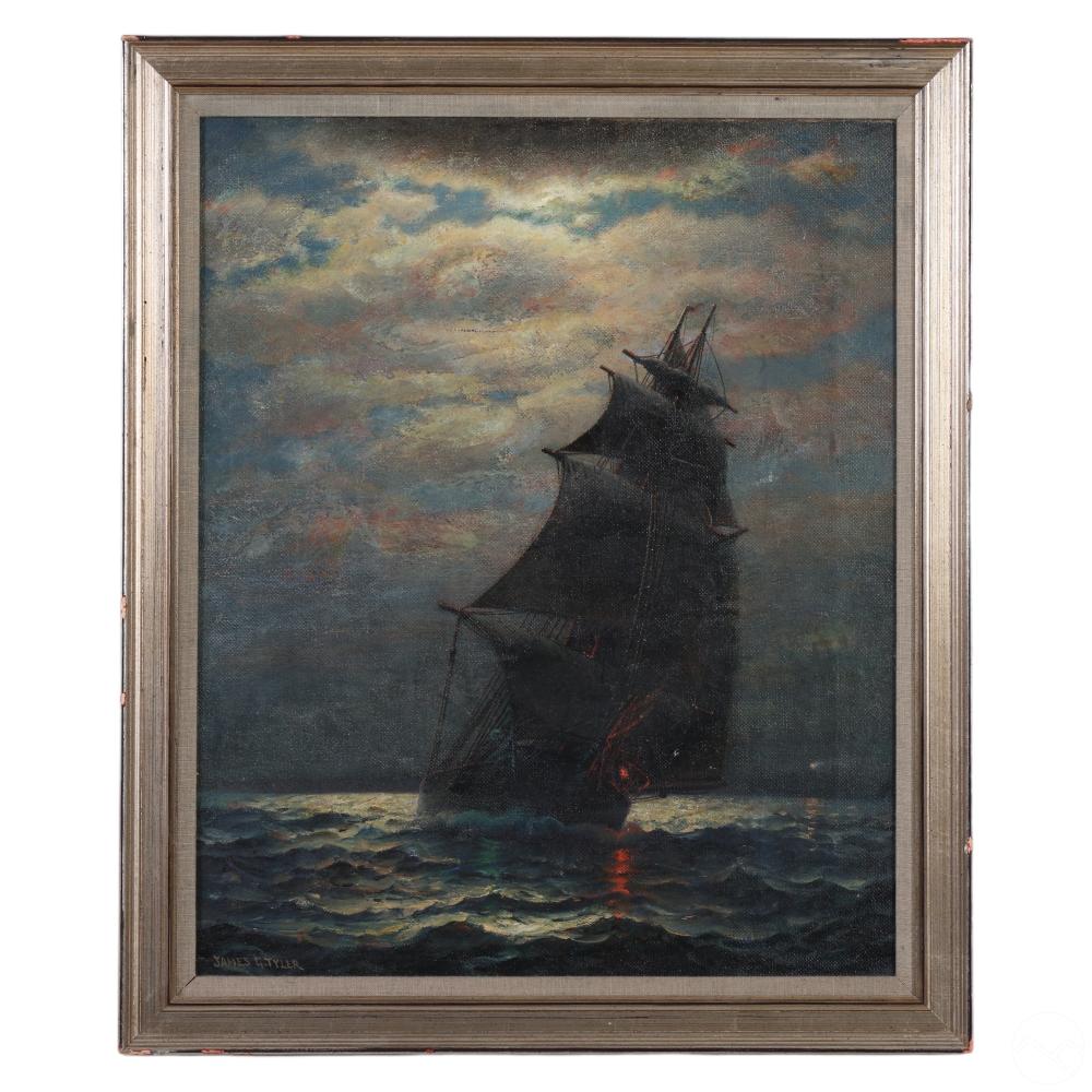 Auction comp thumbnail for James Gale Tyler 1855-1931 Antique Ship Painting (Hill Auction Gallery, Lot 262)