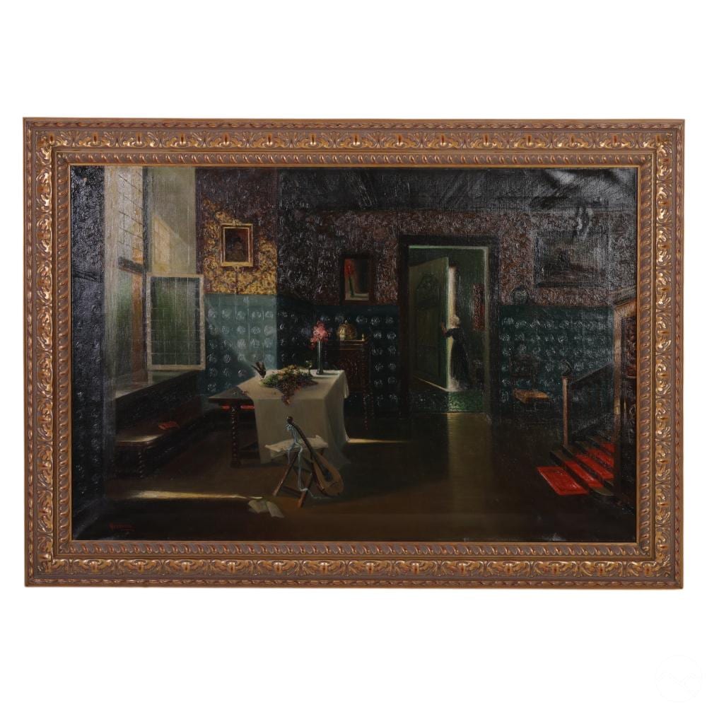 Paul Gehrmann comparable auction result: paul gehrmann 1861 1923 interior room oil painting