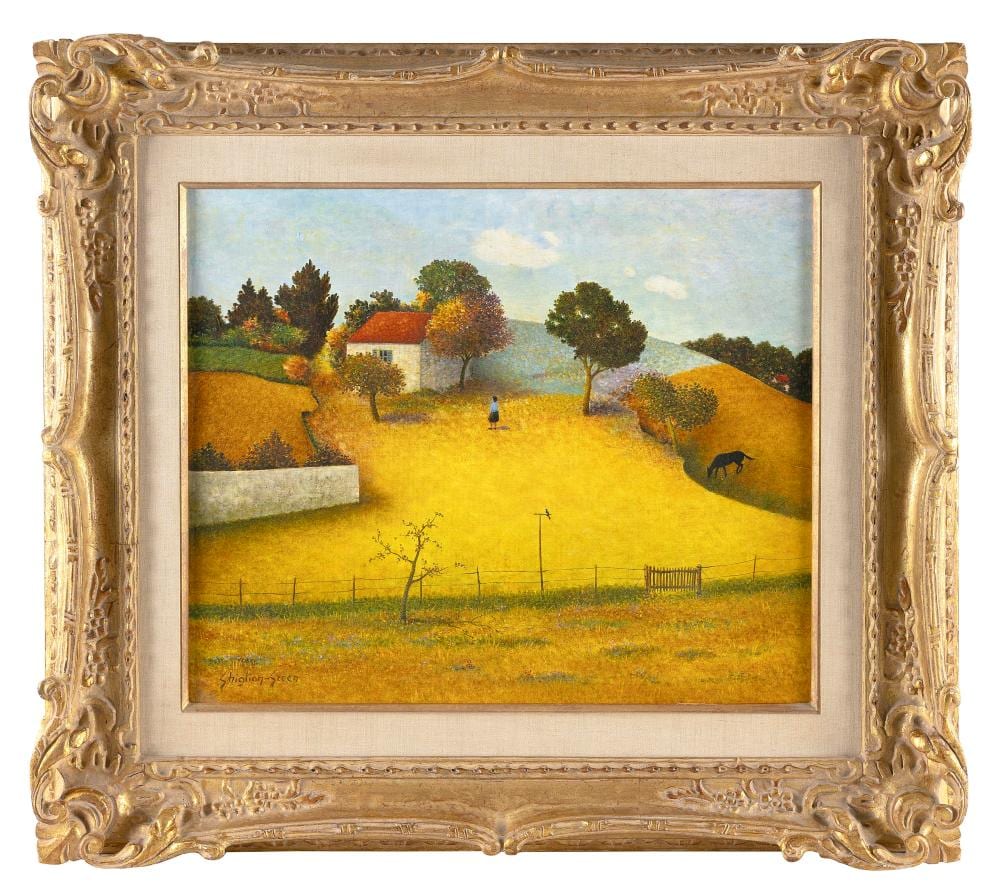Maurice Ghiglion-Green comparable auction result: maurice ghiglion green france 1913 1989 en auvergine oil on canvas 18 5 x 22 framed 28 x 31