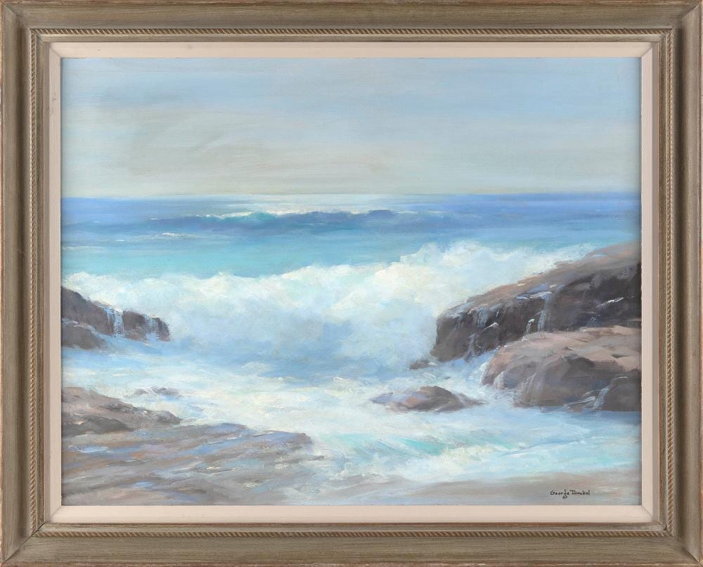 george william dinckel ohio massachusetts 1891 1976 morning light bass rocks oil on board 22 25 x 28 framed 26 5 x 32 5 · Eldred's · 2025-01-23 George William Dinckel comparable auction result: george william dinckel ohio massachusetts 1891 1976 morning light bass rocks oil on board 22 25 x 28 framed 26 5 x 32 5