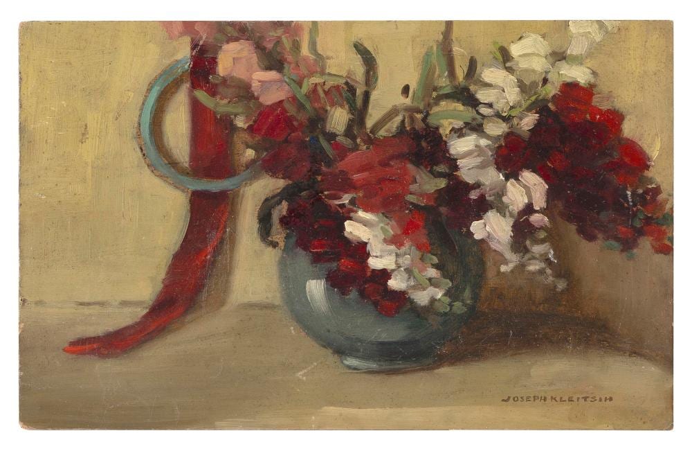 Joseph Kleitsch comparable auction result: joseph kleitsch california hungary 1882 1931 floral still life oil on board 10 x 16 unframed