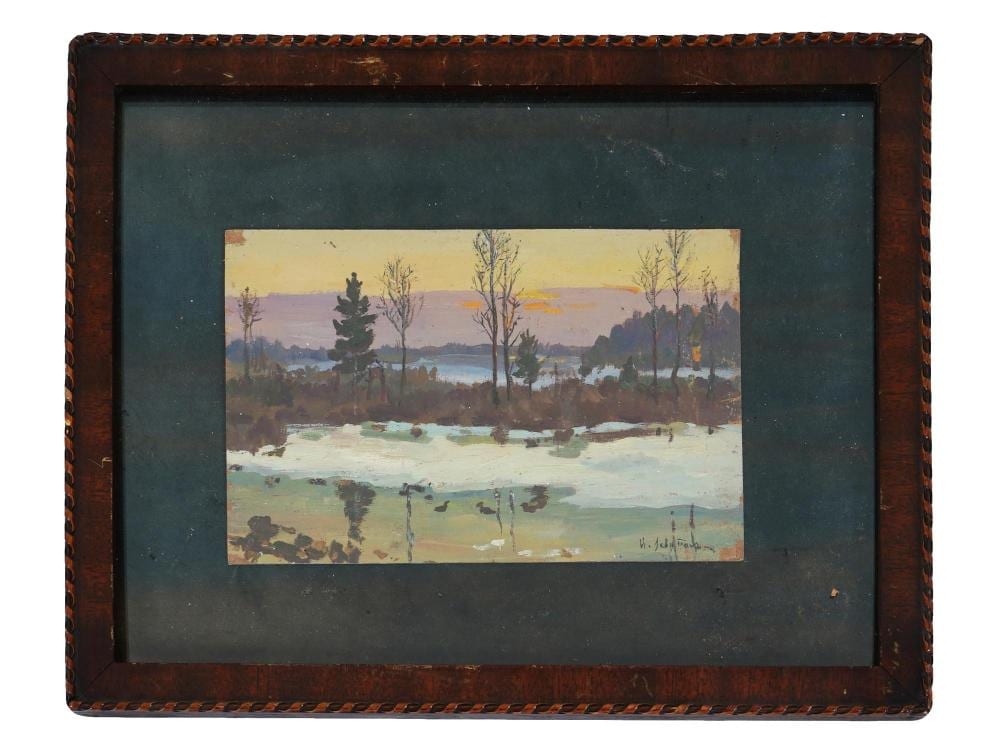 russian landscape oil painting by isaac levitan · Antique Arena Inc · 2025-01-19 Isaak Il'ic Levitan comparable auction result: russian landscape oil painting by isaac levitan