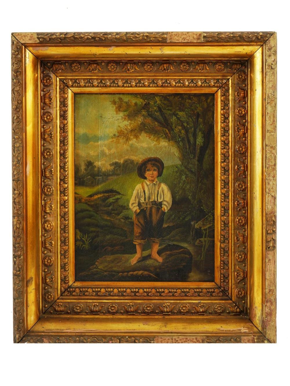 Eastman Johnson comparable auction result: american school oil painting after eastman johnson
