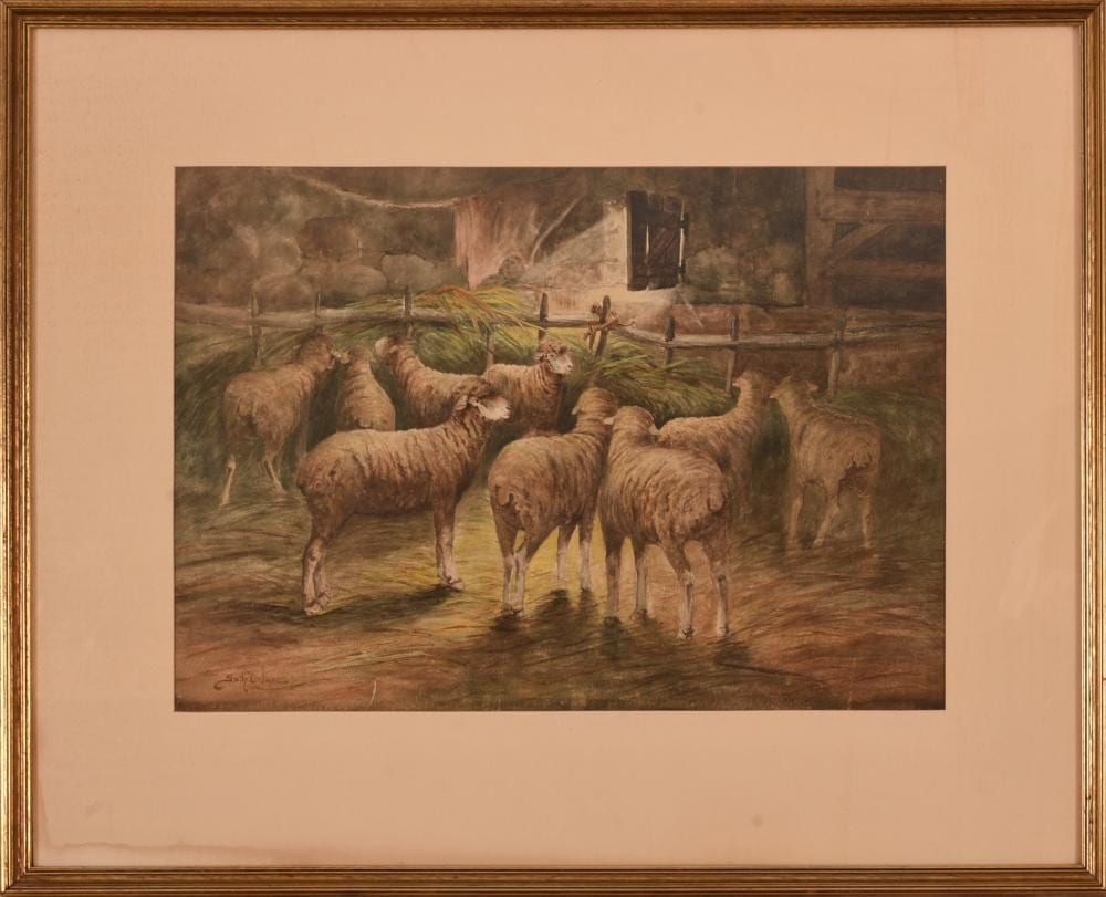 Seth C. Jones comparable auction result: seth c jones american 1853 1929 watercolor on paper