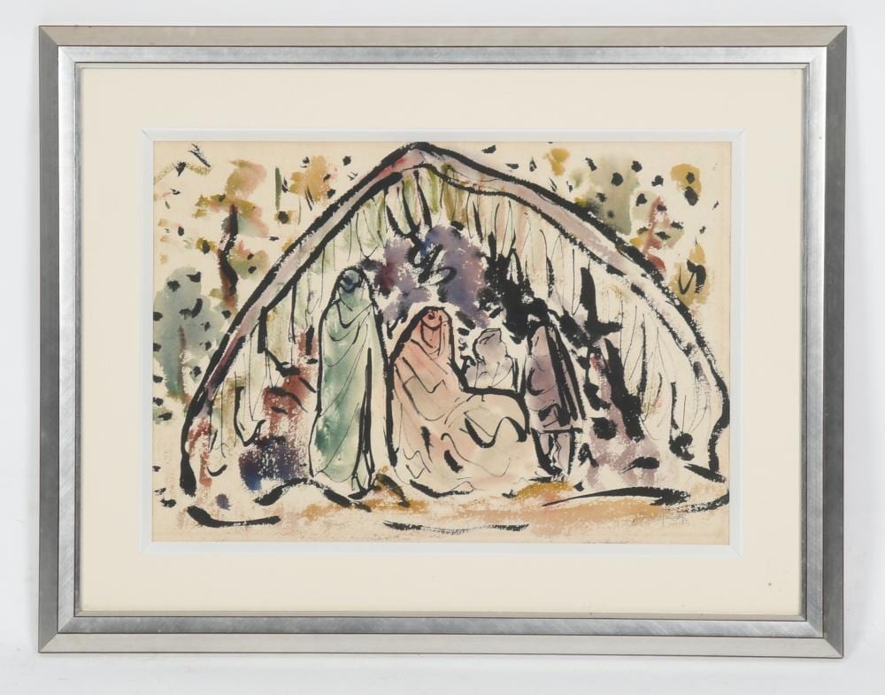 Bror Julius Olsson Nordfeldt comparable auction result: bror julius olsson nordfeldt 1878 1955 watercolor
