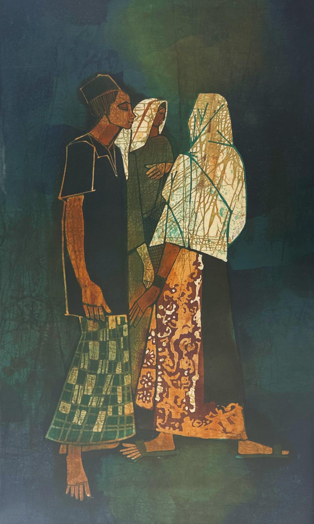 Seah Kim Joo comparable auction result: seah kim joo man and two ladies