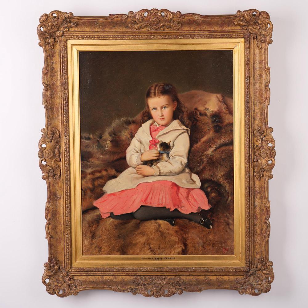 Francis John Wyburd comparable auction result: francis john wyburd antique original oil on canvas signed