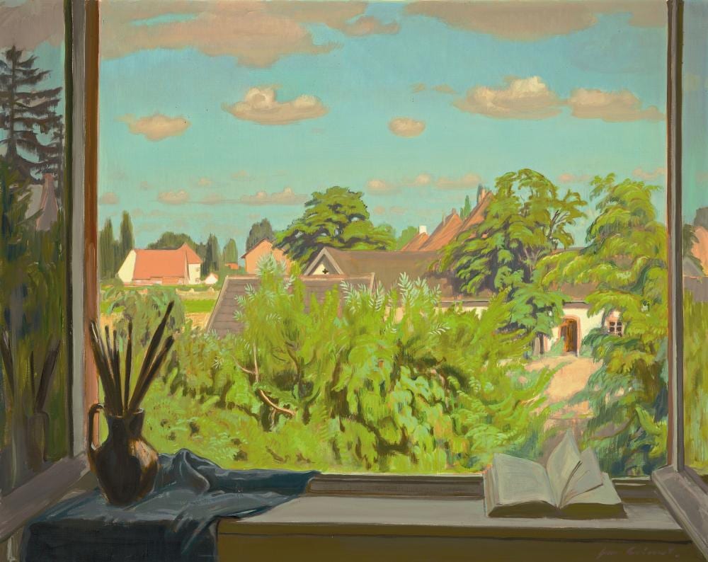 Hermann Croissant comparable auction result: hermann croissant 1889 1963 landau view fromthe studio
