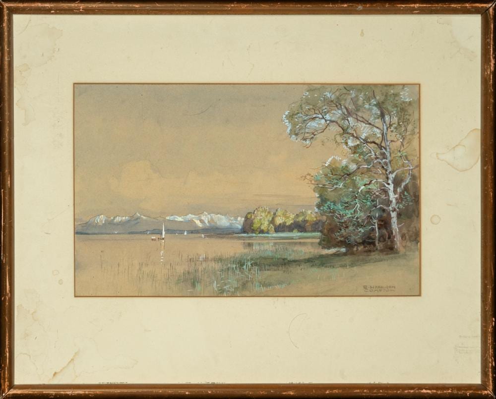 Edward Harrison Compton comparable auction result: edward harrison compton 1881 1960 view of a german lake