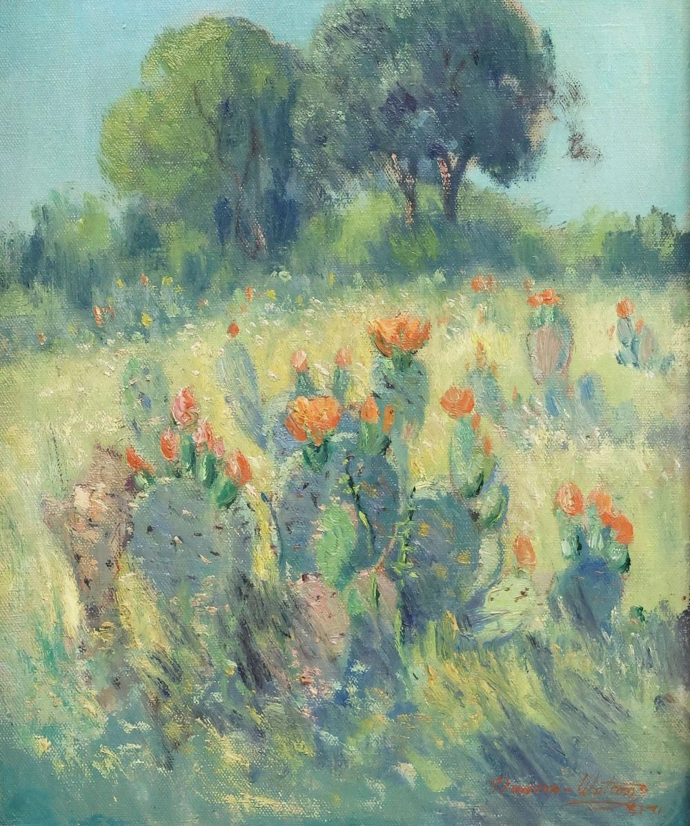 Dawson Dawson-Watson comparable auction result: dawson dawson watson 1864 1939 painting prickly pear cacti 16 x 13