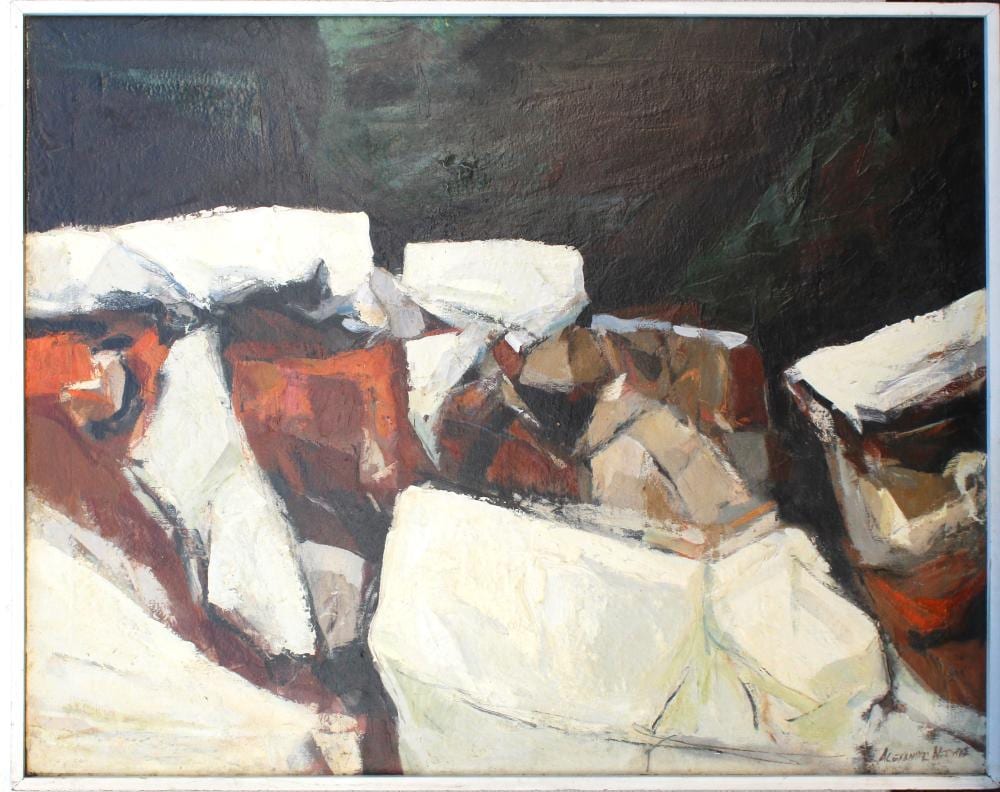 Alexander Nepote comparable auction result: alexander nepote 1913 1986 american 1957 below summit abstract painting