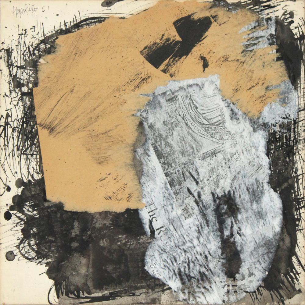 Angelo Ippolito comparable auction result: angelo ippolito american 1922 2002 abstract mixed media on board