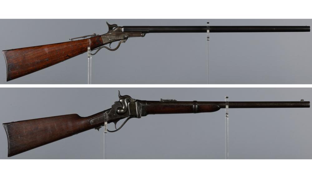 Two Antique American Long Guns sold by Rock Island Auction Company, lot 2363 — auction record photograph