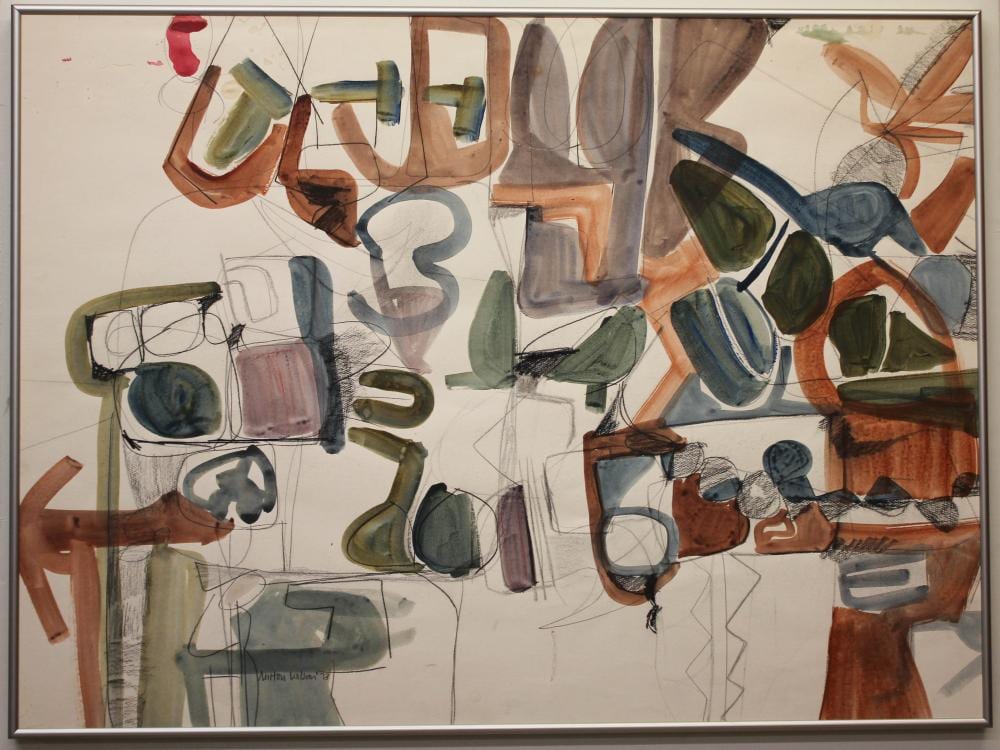 Milton Wilson comparable auction result: milton wilson watercolor graphite on paper