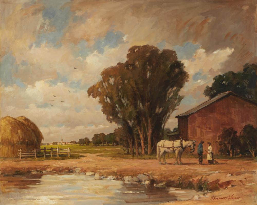 Redmond Stephens Wright comparable auction result: redmond stephens wright 1903 1991 country landscape