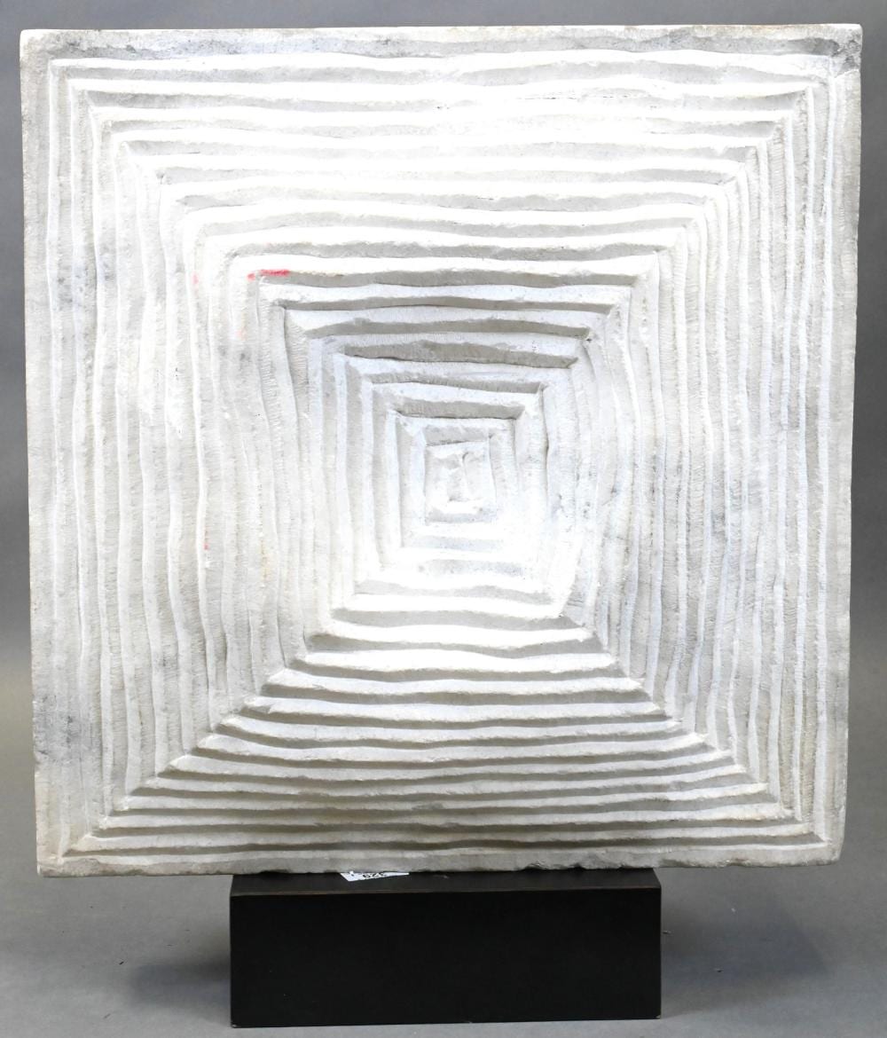 Minoru Niizuma comparable auction result: minoru niizuma japanese american 1930 1998 white wind 1965 white marble on lacquered wood pedestal marble 18 3 4 x 18 1 2