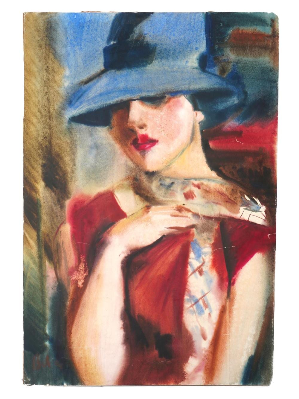 Vladimir Lebedev comparable auction result: russian pastel painting after vladimir lebedev