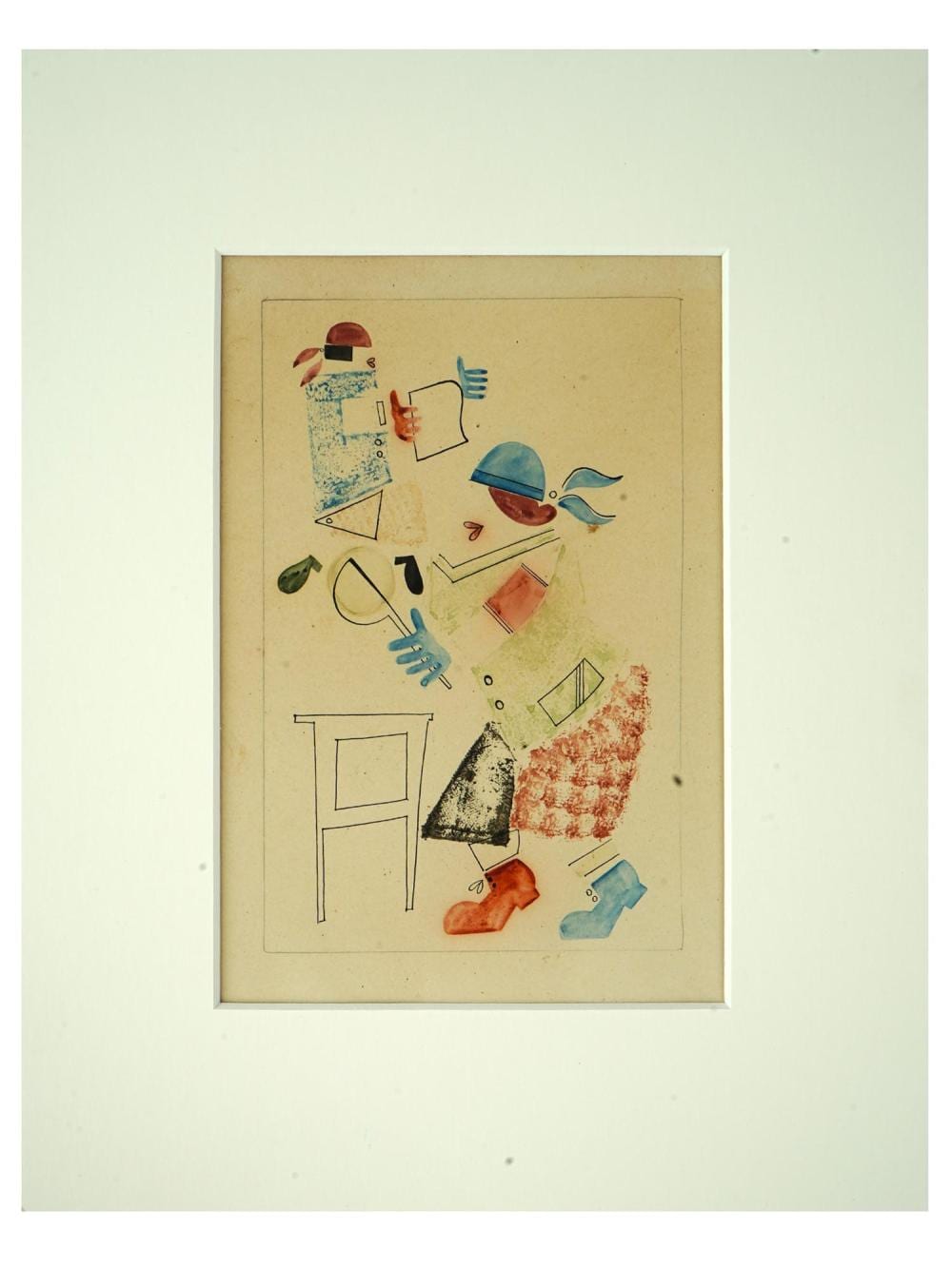 Vladimir Lebedev comparable auction result: russian avant garde painting by vladimir lebedev