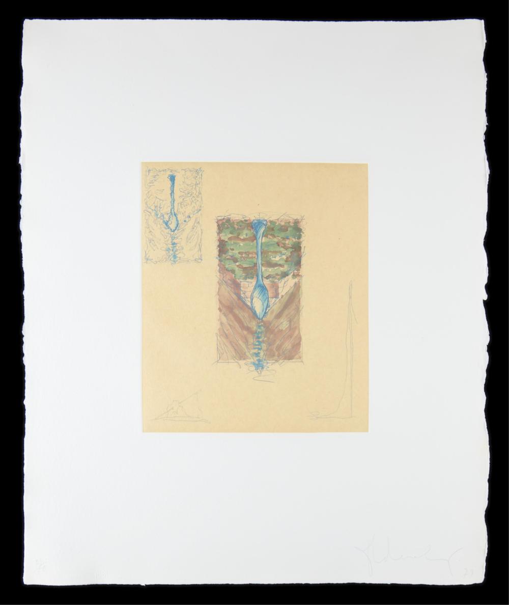 Claes Oldenburg "Postcard of the Spoon..." Print sold by Revere Auctions, lot 434 — auction record photograph