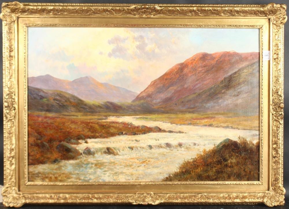 Graham Williams comparable auction result: graham williams 1895 1950 english scottish highland landscape with river signed oil on canvas