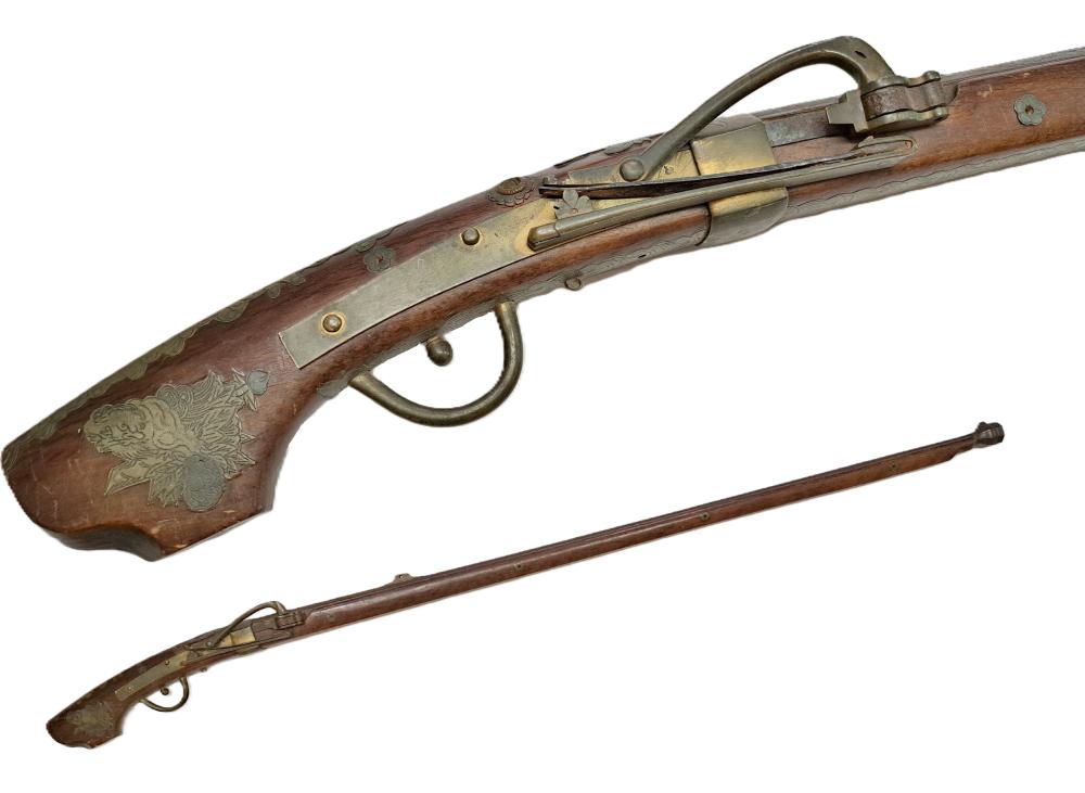 Very Rare Japanese Tanegashima Antique Matchlock Musket Rifle Samurai Firearm sold by Hess Fine Art, lot 1816 — auction record photograph