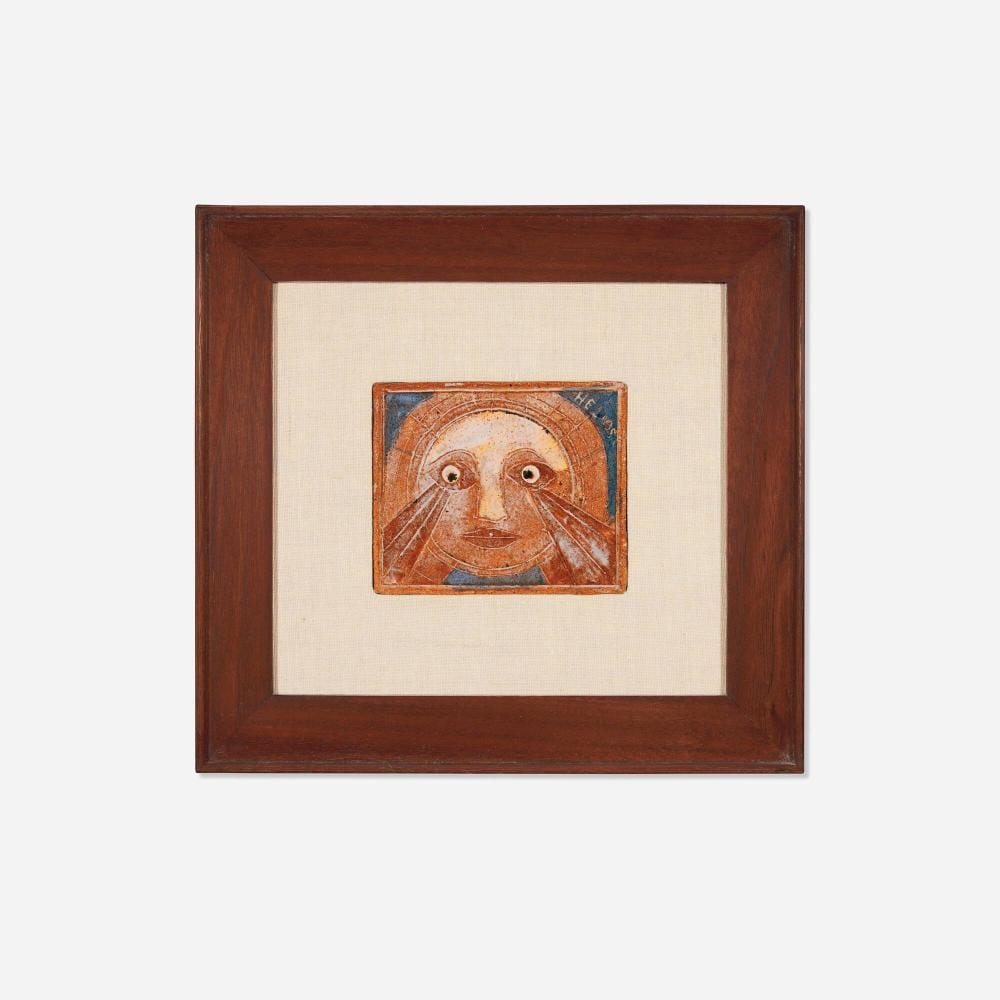 Marguerite Wildenhain comparable auction result: marguerite wildenhain helios the sun god tile
