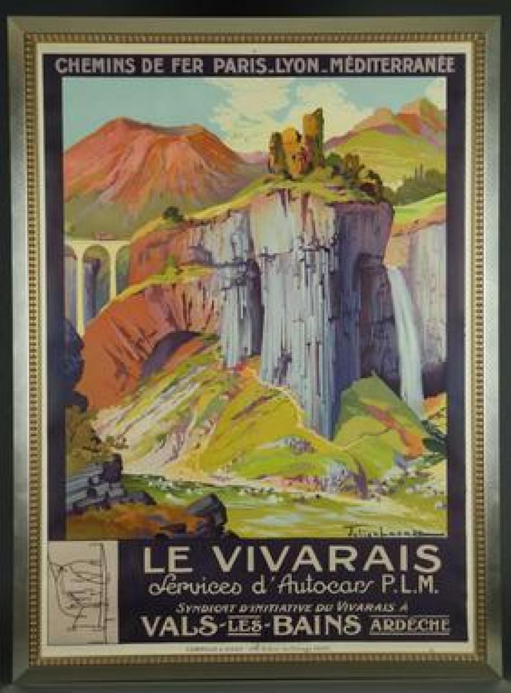 Julien Lacaze comparable auction result: julien lacaze chemins de fer poster 1925