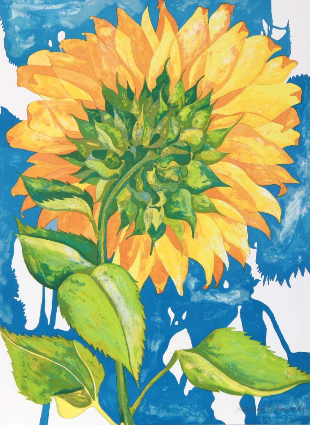 Richard Karwoski comparable auction result: richard c karwoski sunflower 1 lithograph