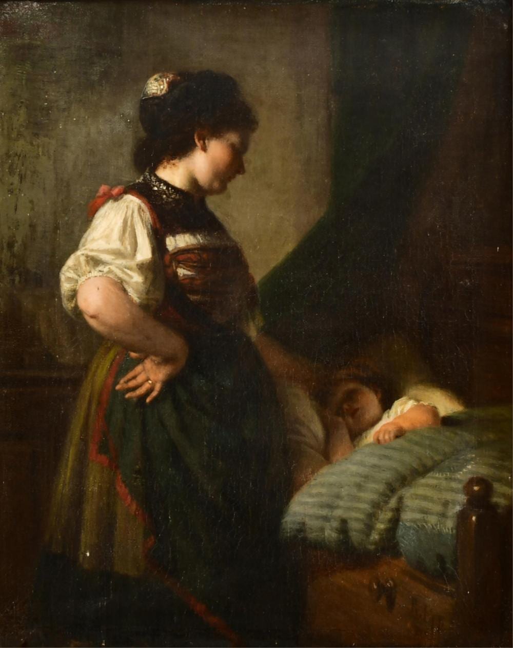 richard lipps german 1857 1926 woman with sleeping child · Fontaine's Auction Gallery · 2025-02-02 Richard Lipps comparable auction result: richard lipps german 1857 1926 woman with sleeping child