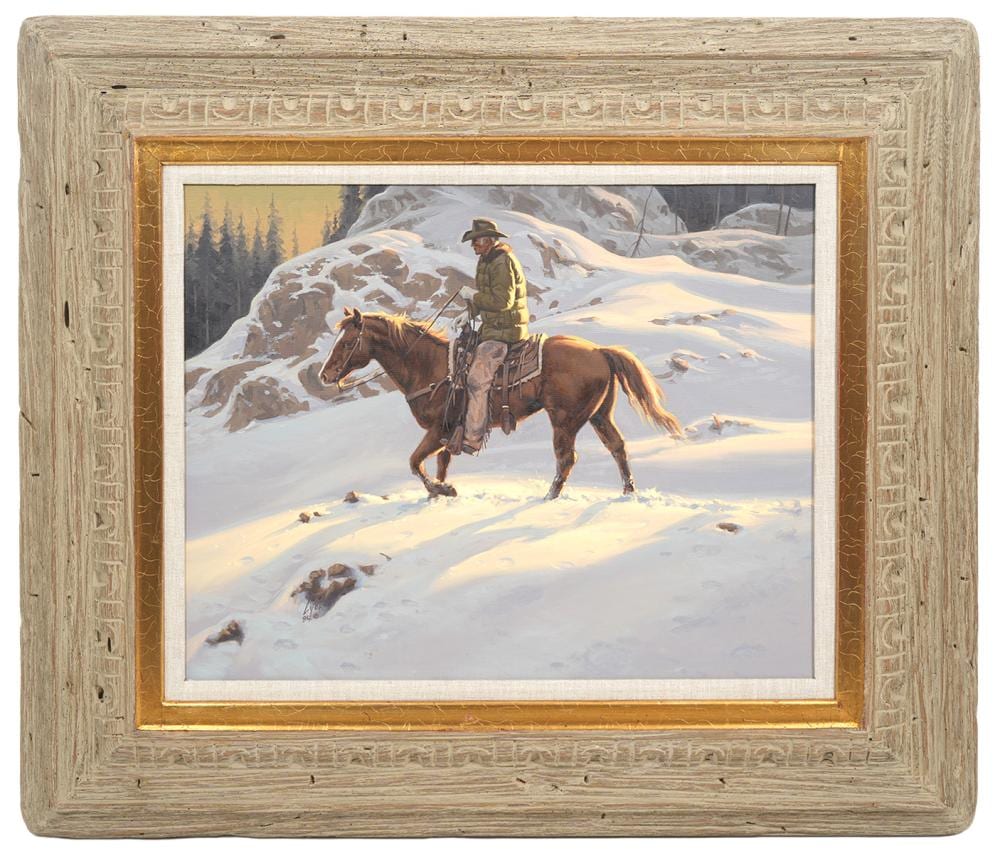 Harold Lyon comparable auction result: harold lyon winter sun snow scene