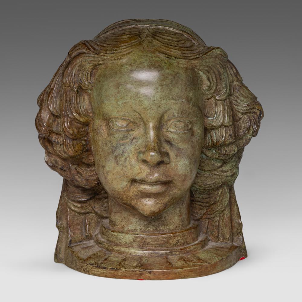 Ernest Wijnants comparable auction result: ernest wijnants 1878 1964 bust of a girl green patinated bronze h 27 cm
