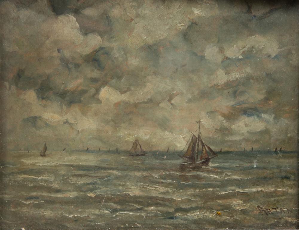 Louis Victor Antoine Artan comparable auction result: louis artan de saint martin 1837 1890 marine oil on panel 20 x 24 5 cm 7 8 x 9 6 in frame 30 x 35 cm 11 8 x 13 7 in