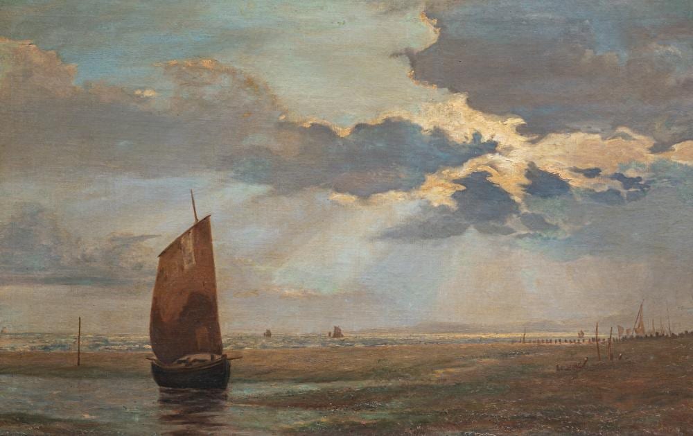 Louis Victor Antoine Artan comparable auction result: louis artan de saint martin 1837 1890 fishing boat on the beach oil on canvas 68 x 105 cm 26 7 x 41 3 in frame 85 x 123 cm 33 4 x 48 4 in