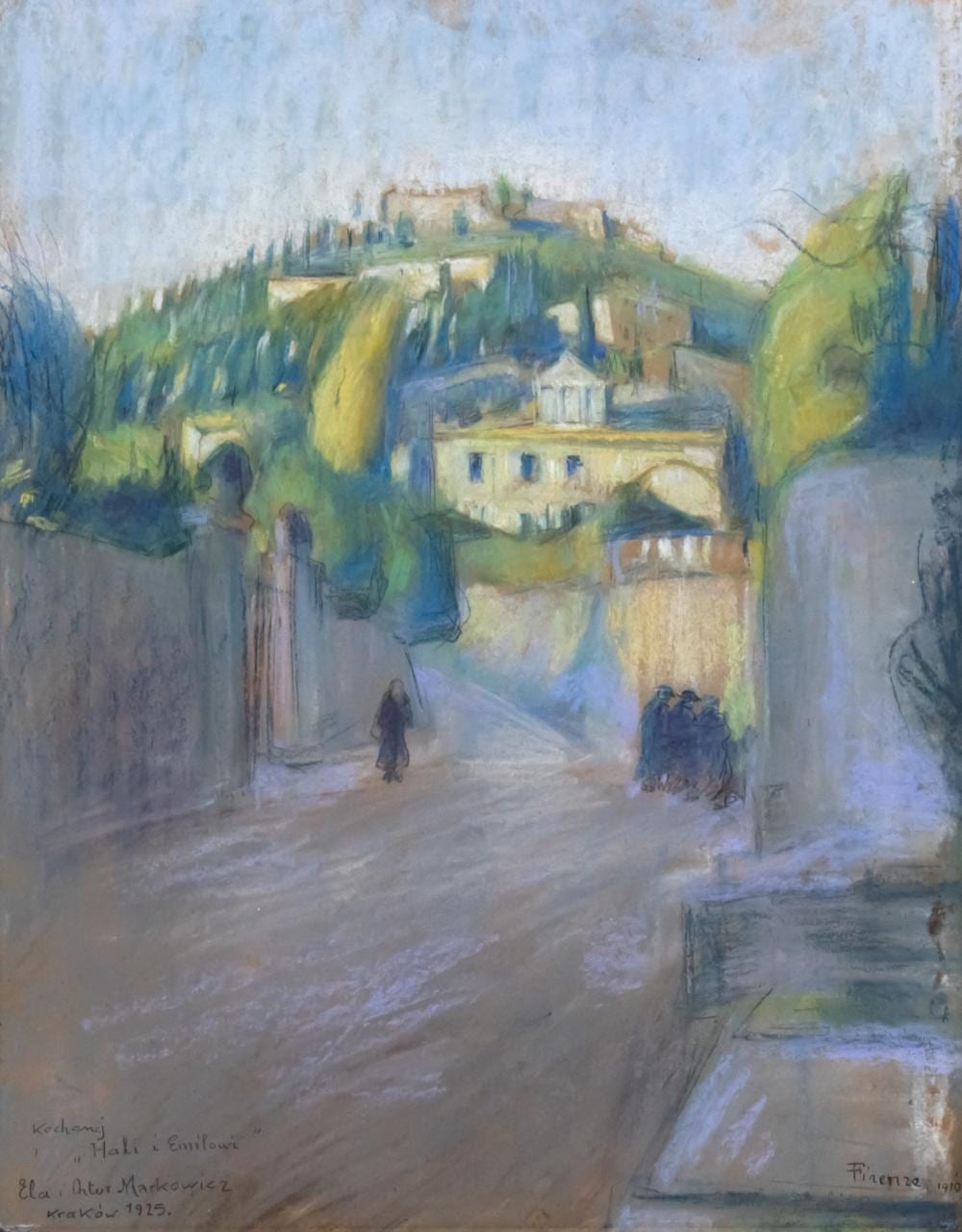 Arthur Markowicz comparable auction result: arthur markowicz polish 1872 1934 jews in florence pastel on paper 1910