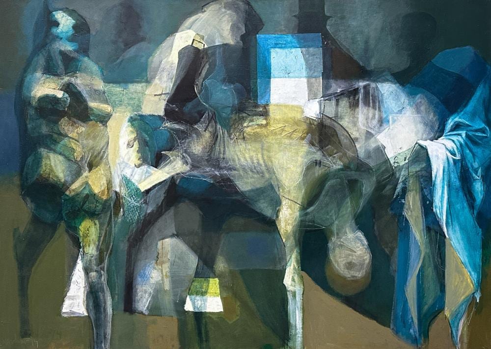 Howard Warshaw comparable auction result: howard warshaw american 1920 1977 deposition in the street