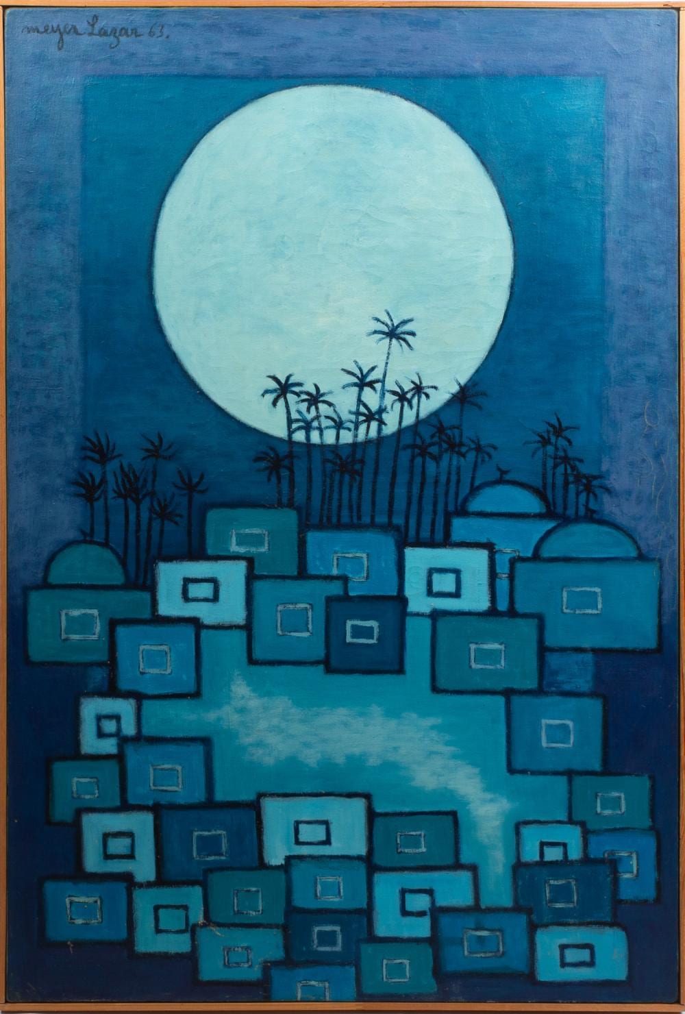 meyer lazar french 1923 1995 full moon and palm trees · Cottone Auctions · 2025-01-30 Meyer Lazar comparable auction result: meyer lazar french 1923 1995 full moon and palm trees