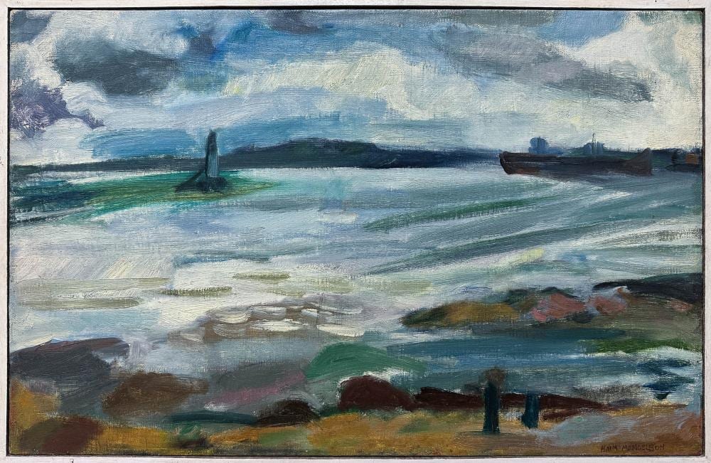 Haim Mendelson comparable auction result: haim mendelson american 1923 2009 channel to the sea